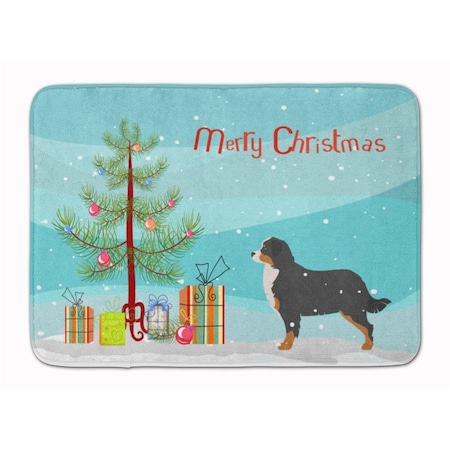 Carolines Treasures Bernese Mountain Dog Christmas Tree Machine Washable Memory Foam Mat BB2937RUG